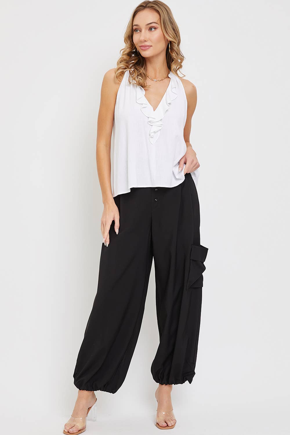FLOWY LOOSE FIT BOHO FEELS JOGGER PANTS