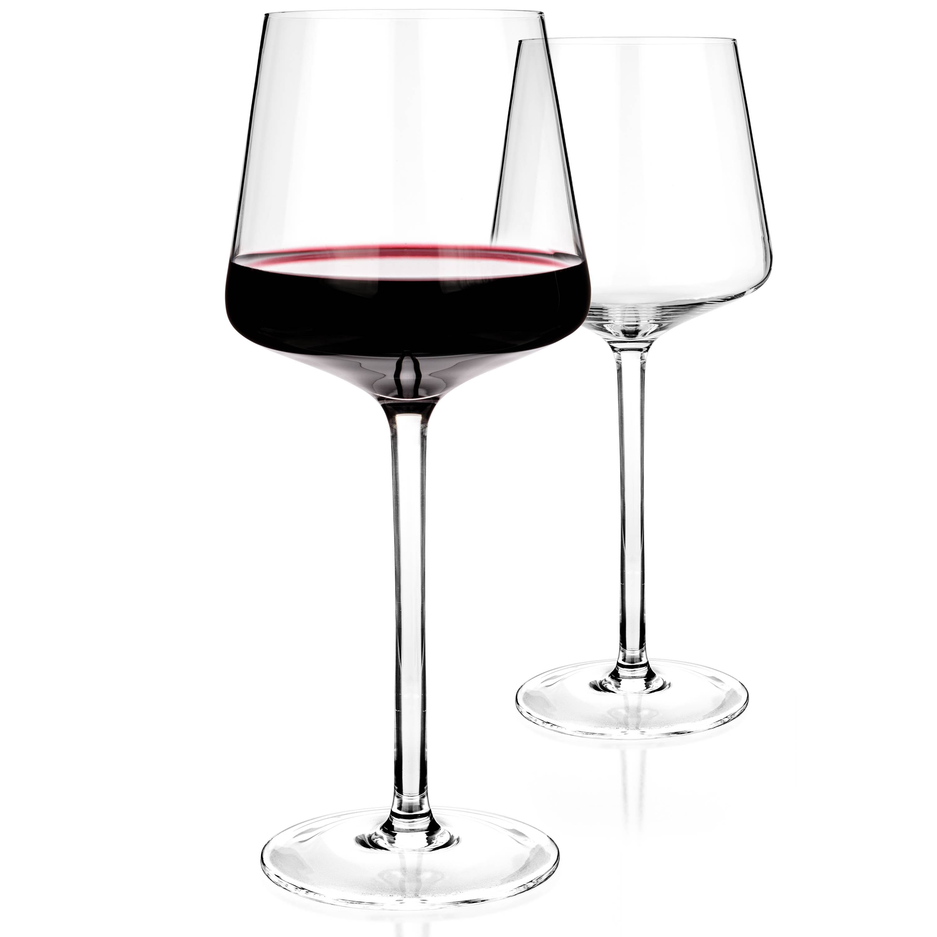 Luxbe - Wine Crystal Glasses Set of 4/6, 20.5 oz Large Tall