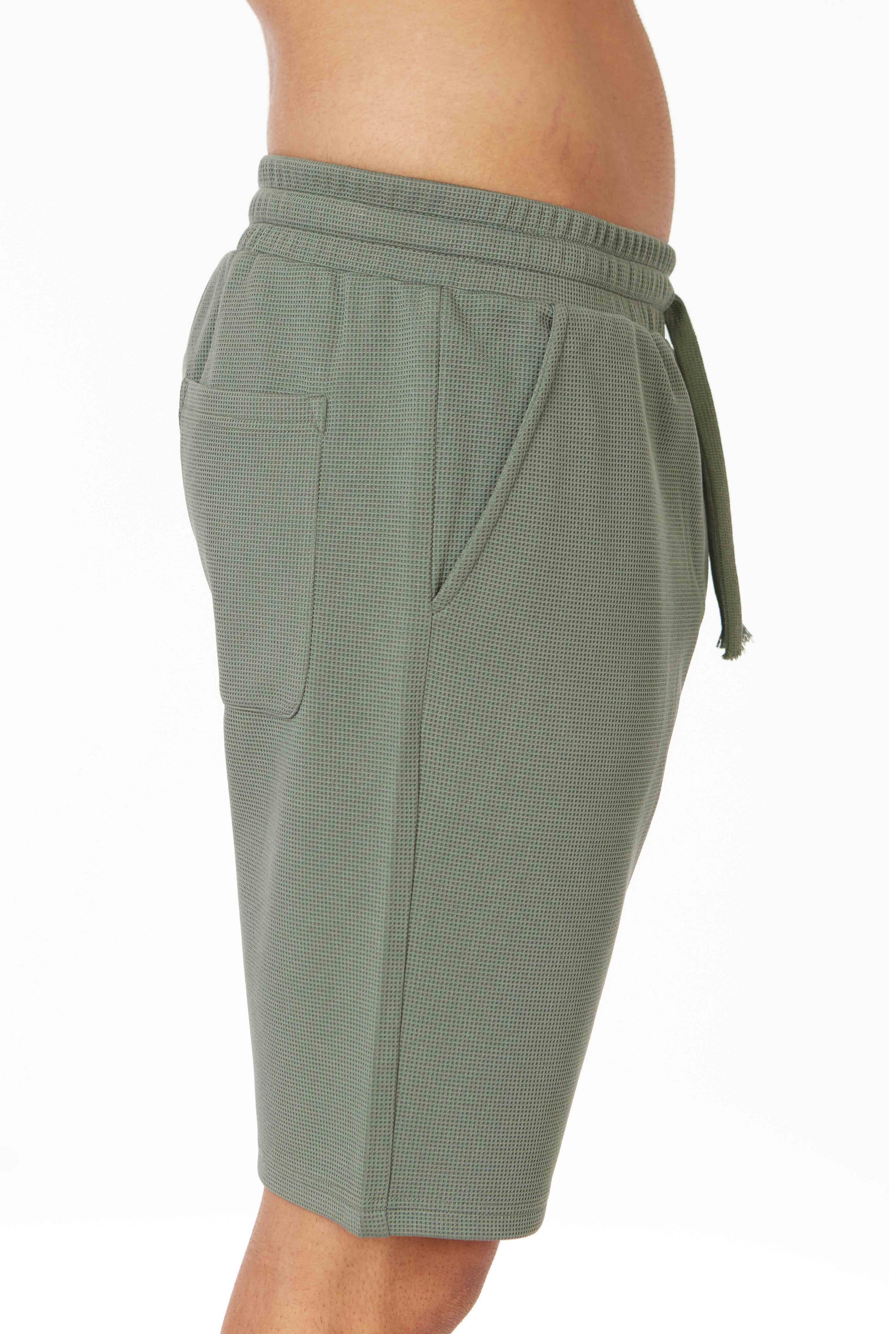 Short Sleeve Textured T-Shirt & Short Set (Green)