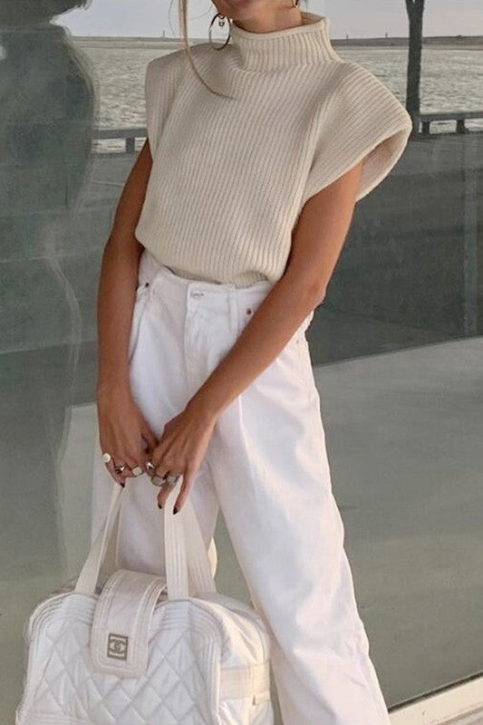 Sweater w/ Shoulder Pads