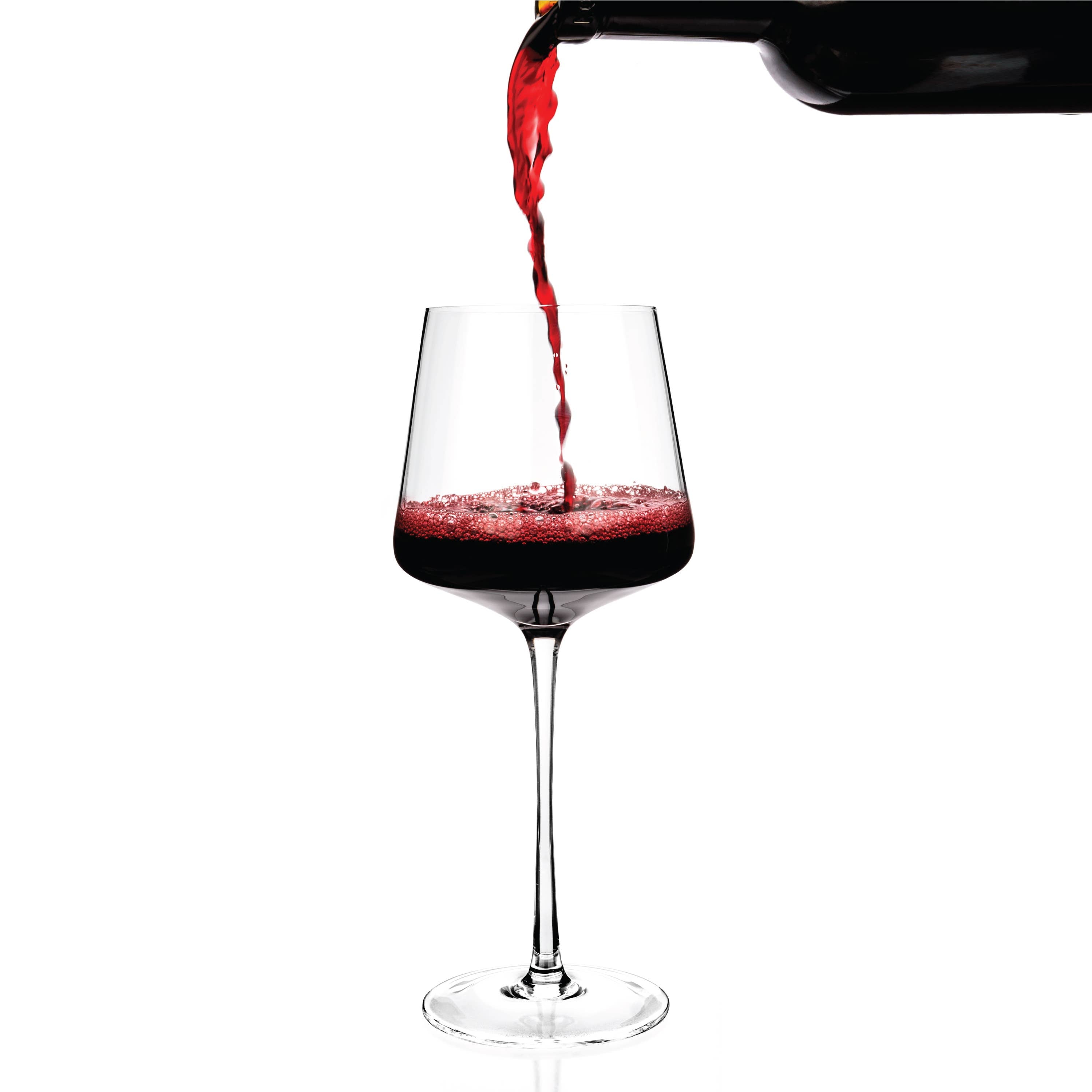 Luxbe - Wine Crystal Glasses Set of 4/6, 20.5 oz Large Tall