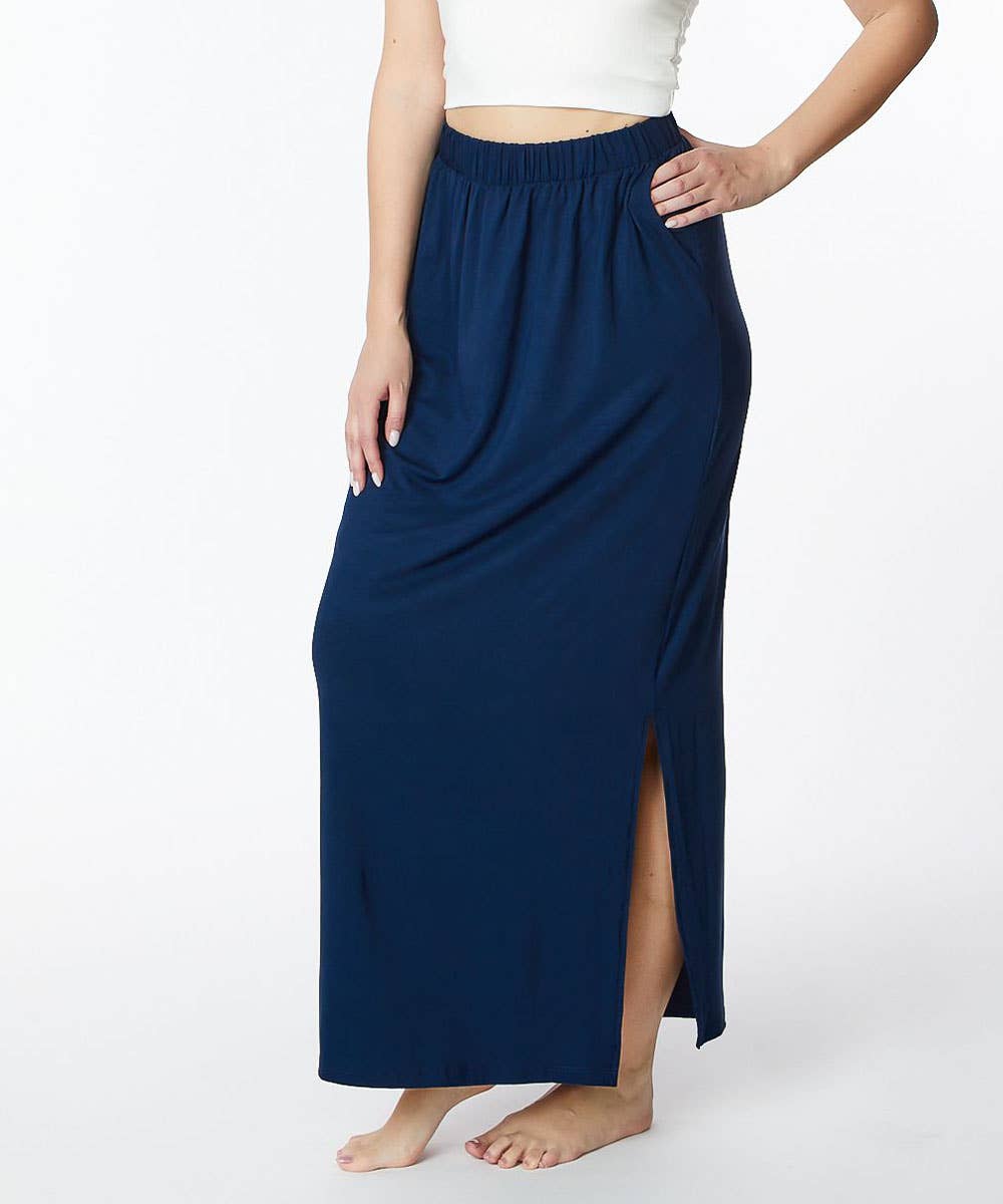 BAMBOO CLASSIC SKIRT-DULL GREY