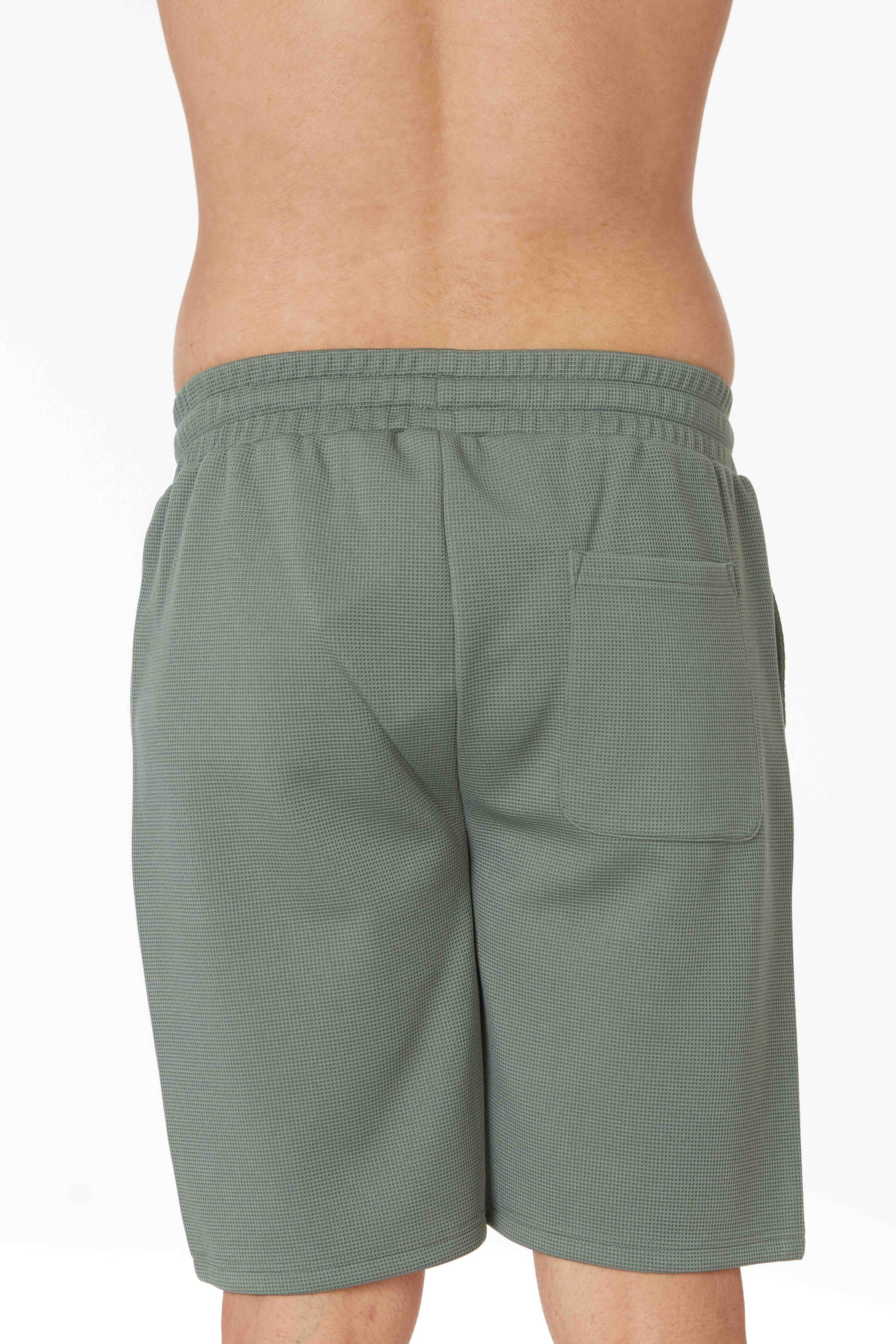 Short Sleeve Textured T-Shirt & Short Set (Green)