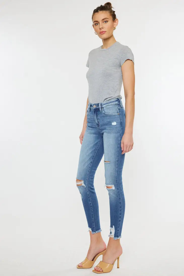 High Rise Ankle Skinny Jeans