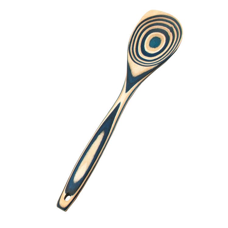 IB 12" Blue Pakka Wood Corner Spoon