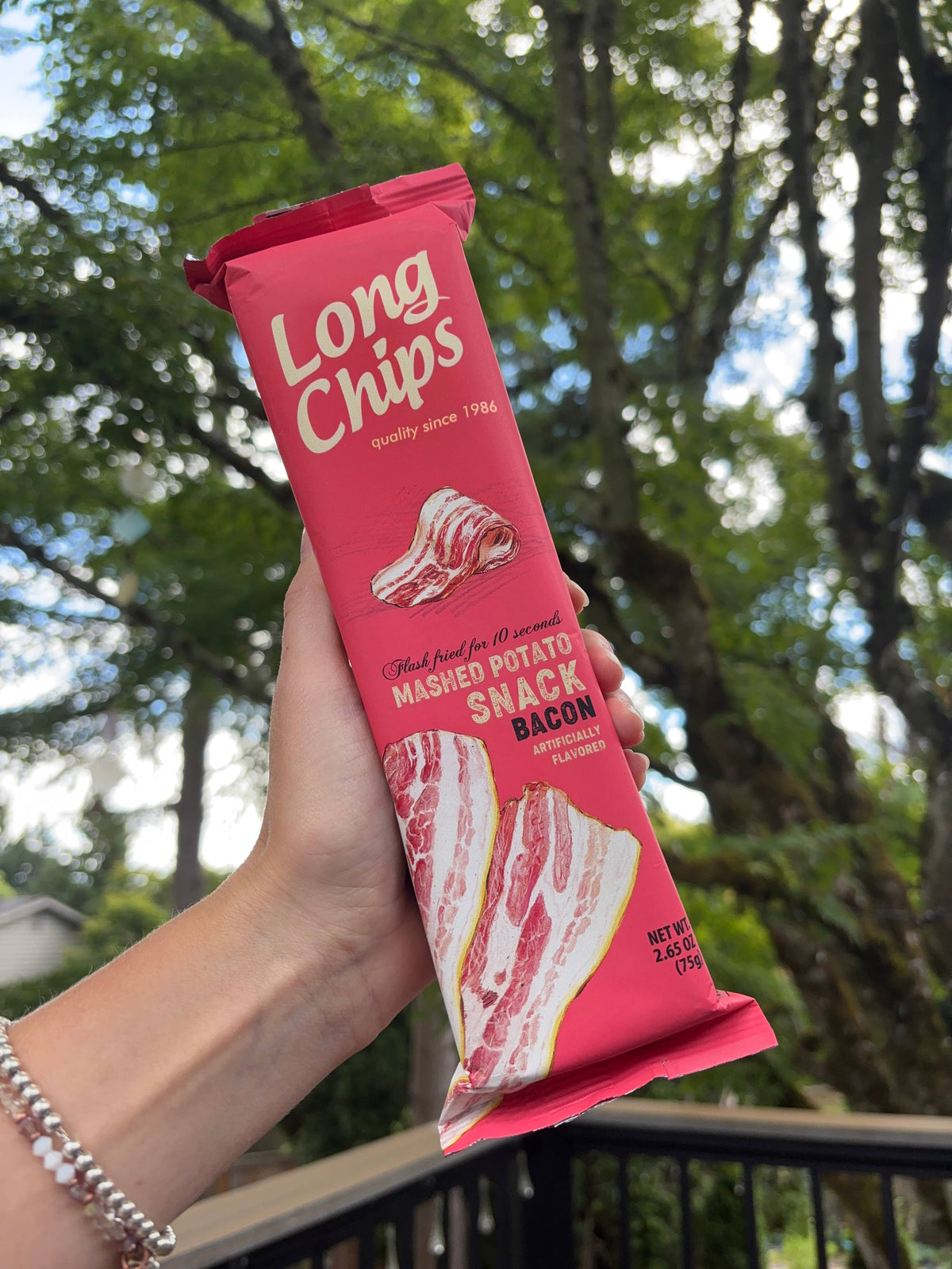 Long Potato Chips Bacon 75g/2.6oz