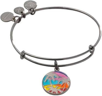 Alex and Ani Caribbean Palm Tree Charm Bangle Bracelet