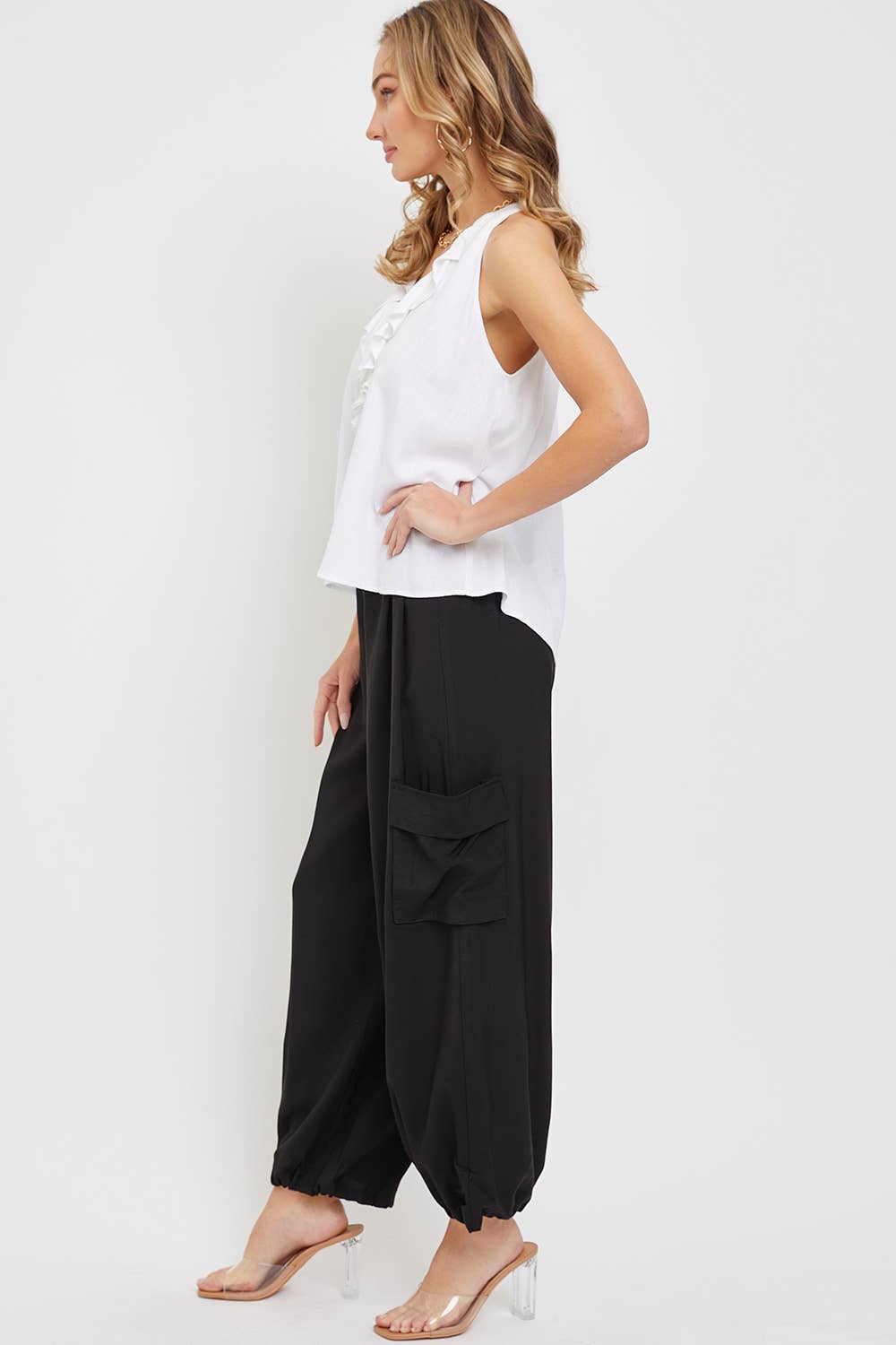 FLOWY LOOSE FIT BOHO FEELS JOGGER PANTS