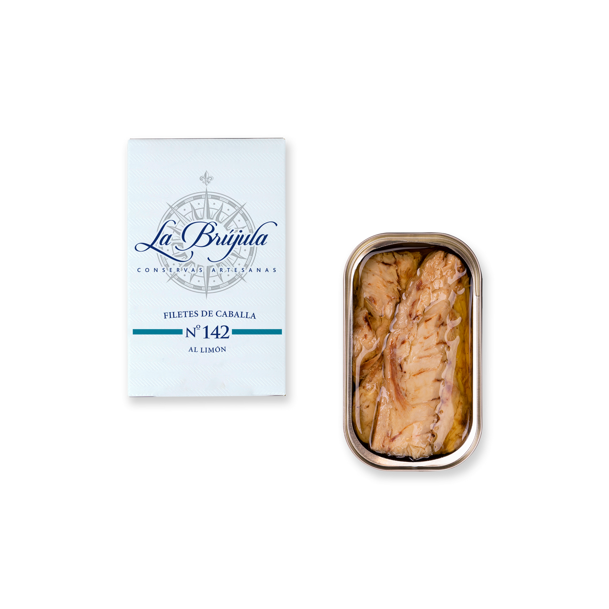 La Brujula Mackerel Fillets with Lemon - 4.1oz tin
