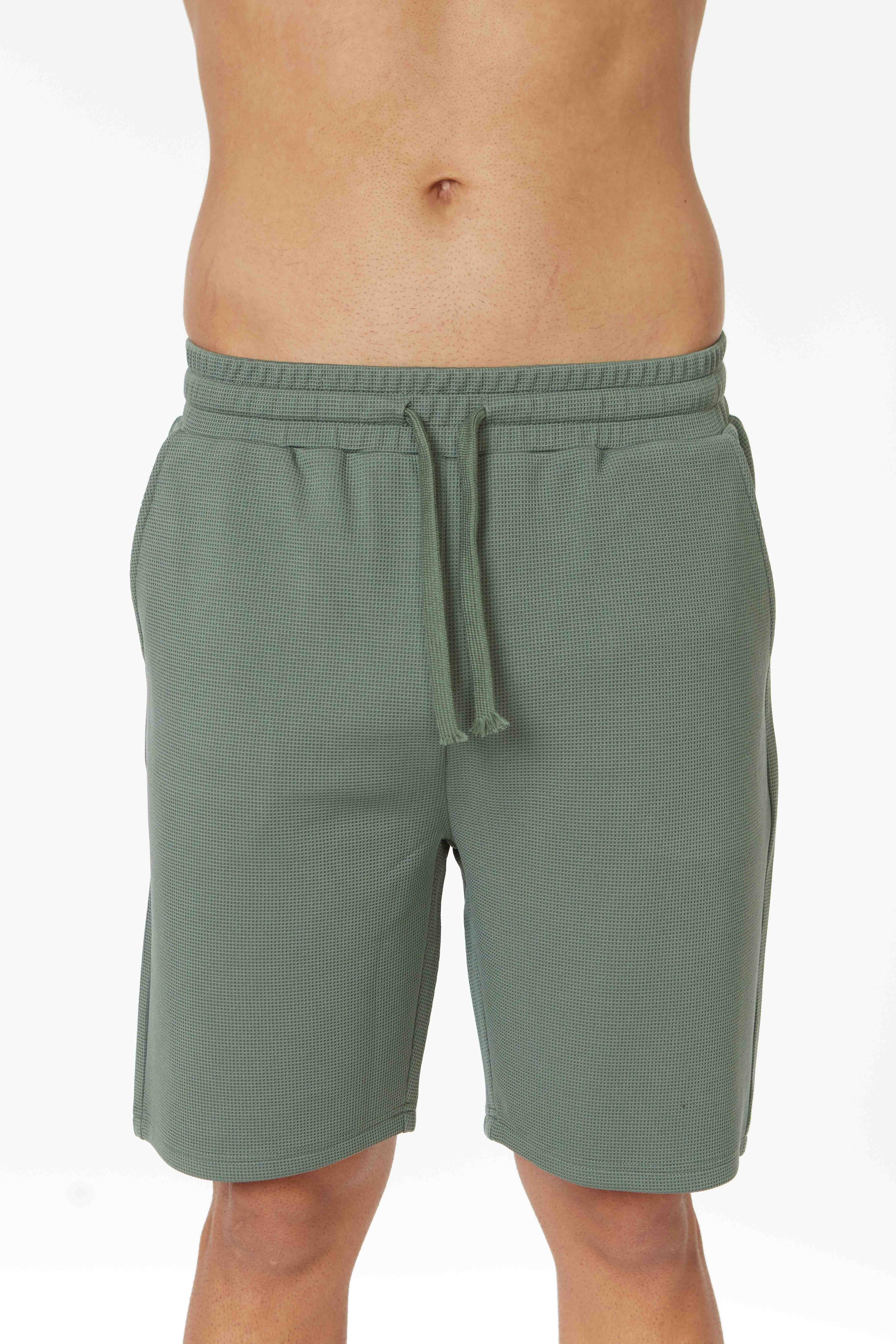 Short Sleeve Textured T-Shirt & Short Set (Green)