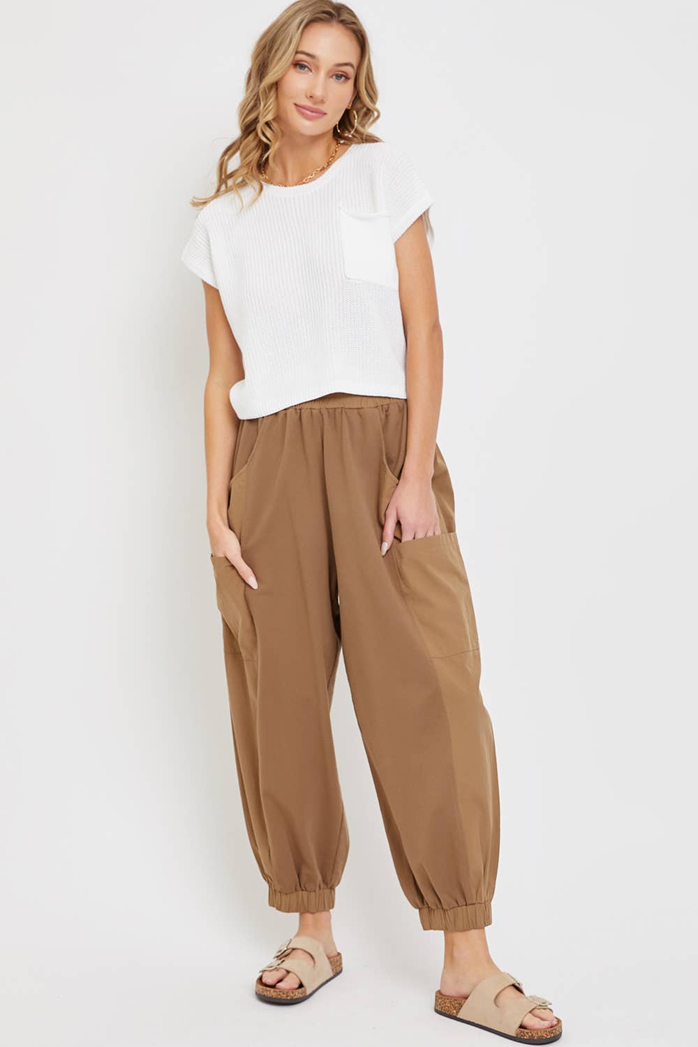 CASUAL COMFY WIDE-LEG HARMES JOGGERS
