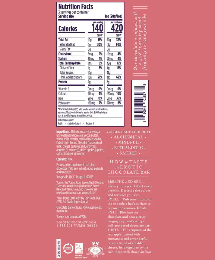 Vosges Cheese & Dark Chocolate Bar