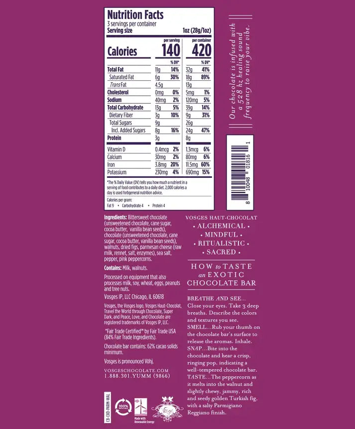 Vosges Cheese & Dark Chocolate Bar