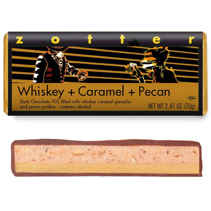 Whiskey + Caramel + Pecan (Hand-scooped Chocolate)