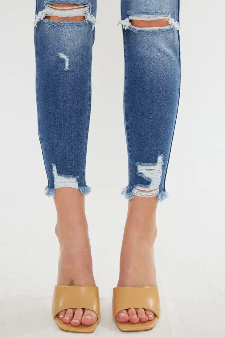 High Rise Ankle Skinny Jeans