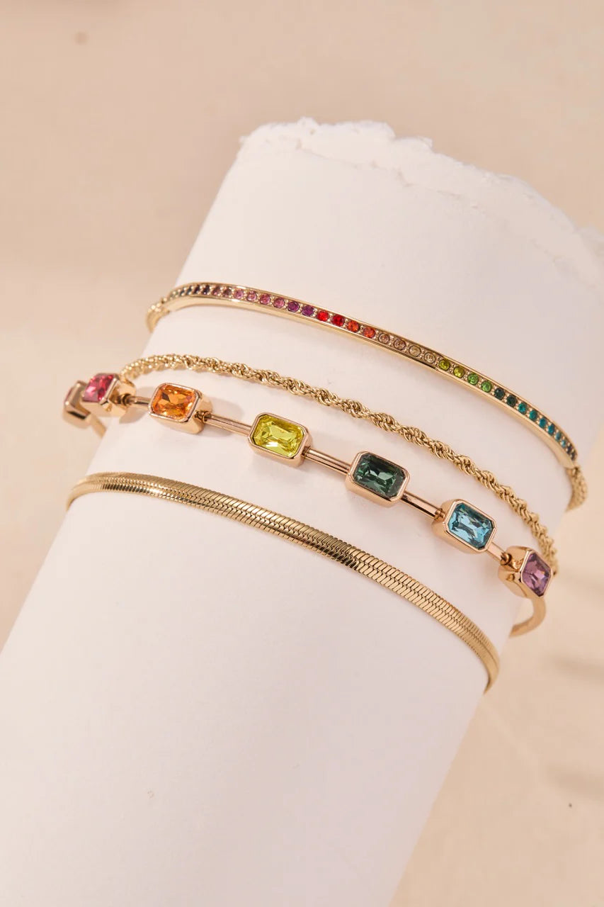 Rainbow Ombre Pave Bolo