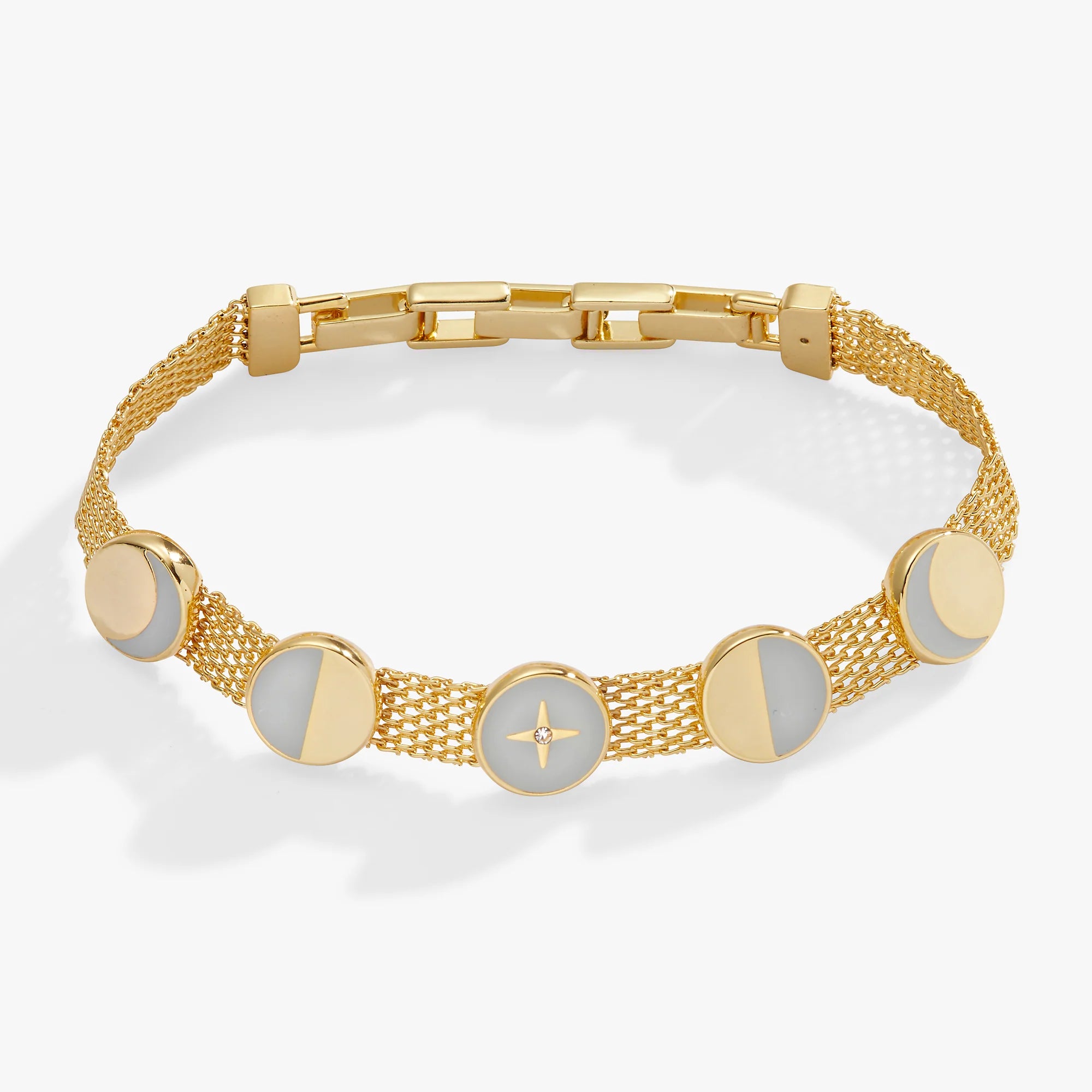 Alex and Ani Moon Phase Mesh Chain Bracelet
