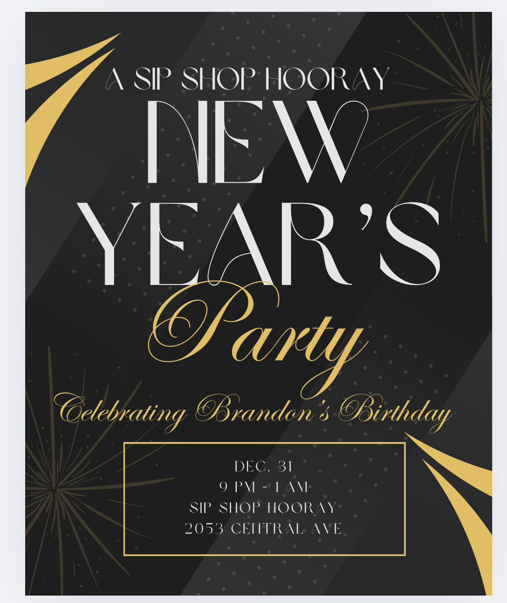 Sip Shop Hooray New Year's Eve Party