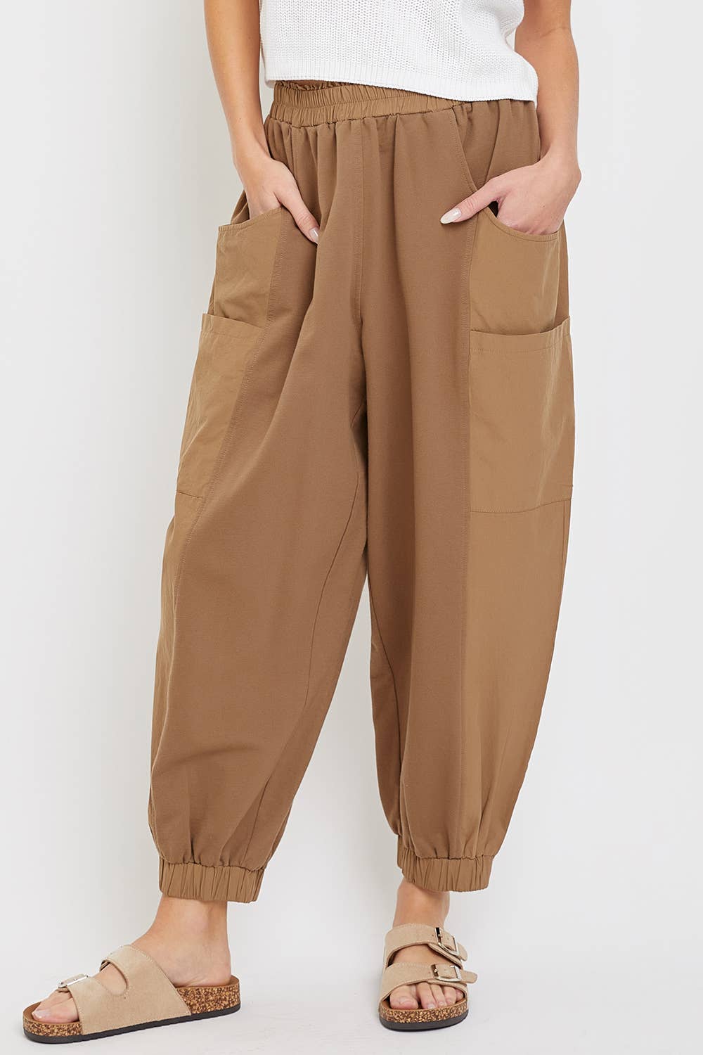 CASUAL COMFY WIDE-LEG HARMES JOGGERS