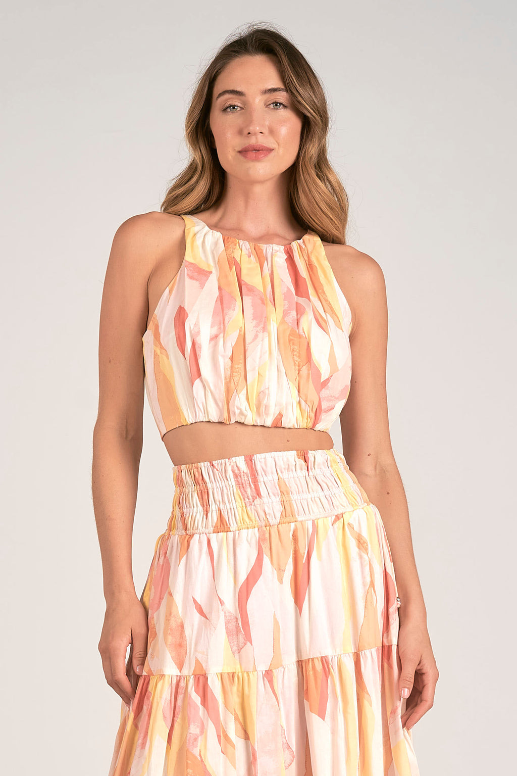 Bella Sweetheart Top Amalfi Print