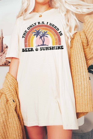 Beer & Sunshine- Curvy Tee