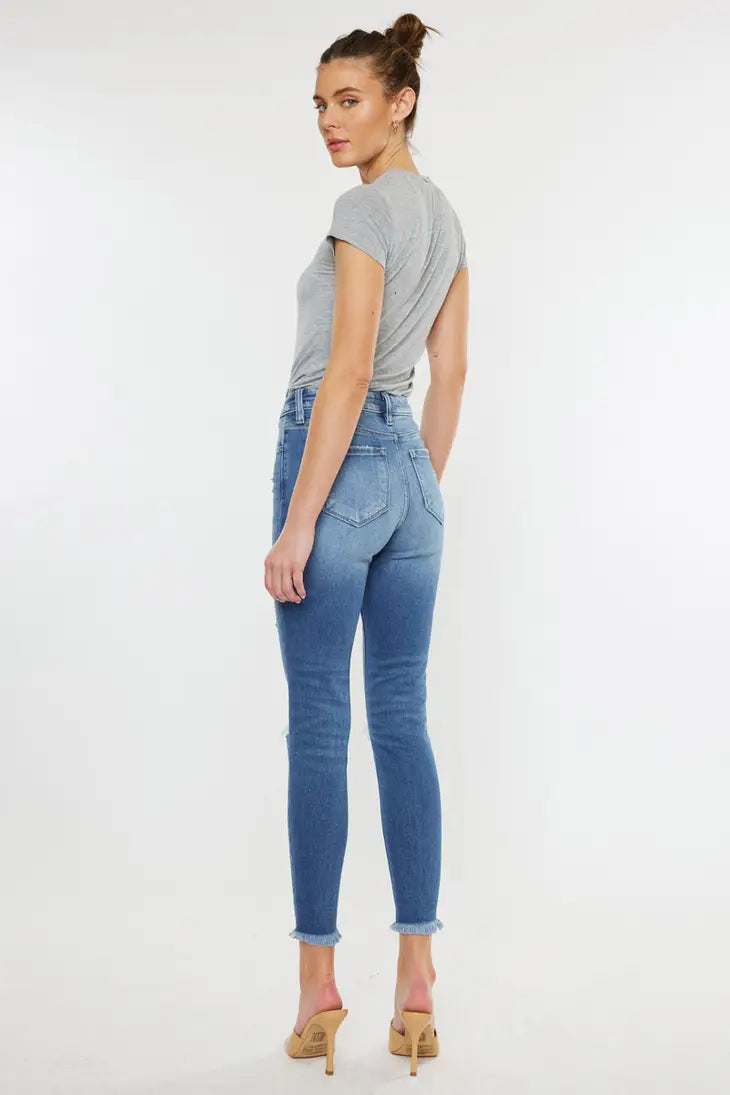 High Rise Ankle Skinny Jeans
