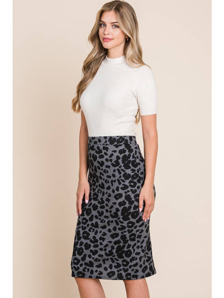 Leopard Pencil Skirt