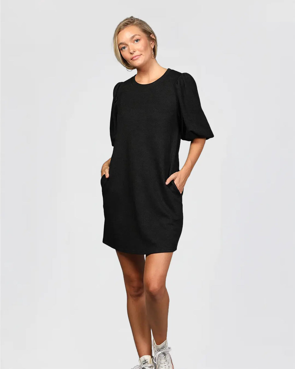ワンピース l'or balloon sleeve knit dress Balloon Sleeve Sweater Dress – Hope & Henry
