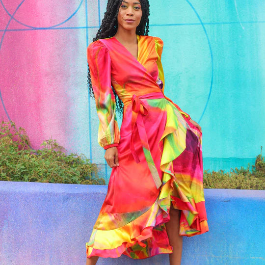 Carrie Wrap Dress- Let Go