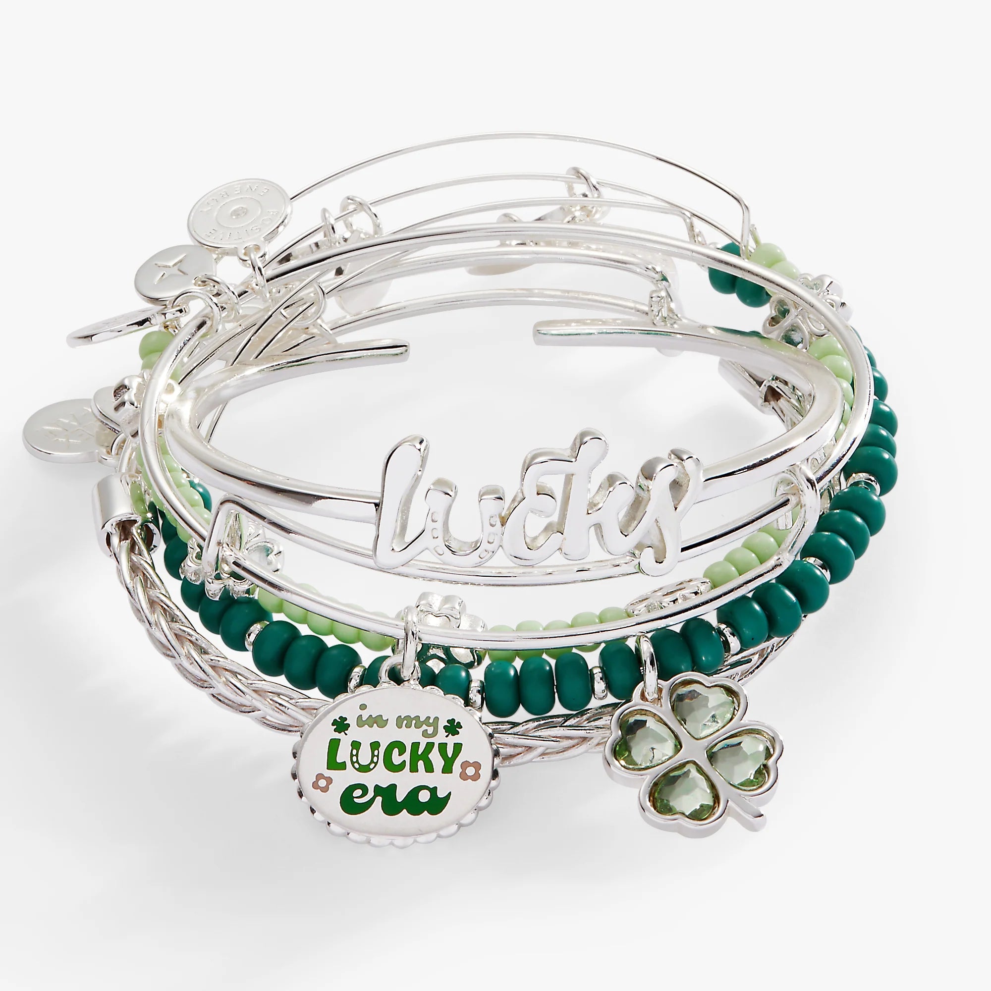 Alex and Ani Lucky Four-Leaf Clover Set of 5 Bracelets