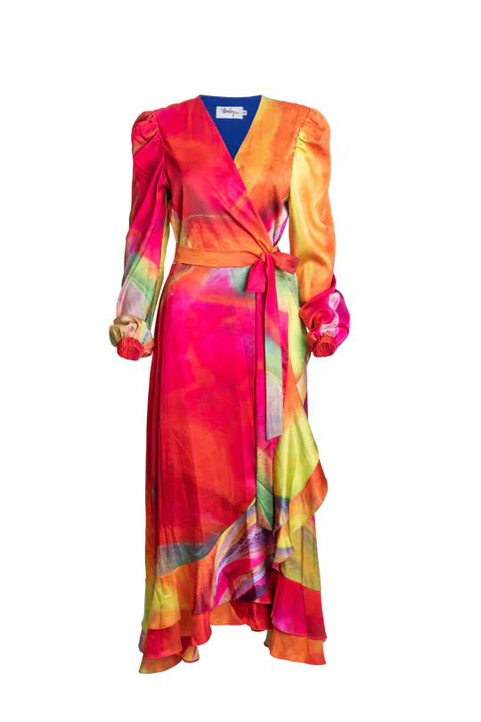 Carrie Wrap Dress- Let Go