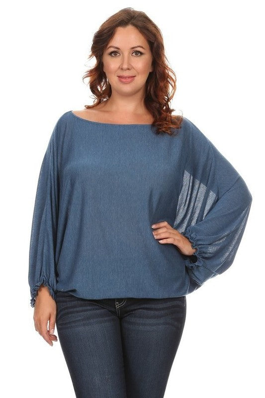 Long Sleeve Relax/Off Shoulder Crew Neck