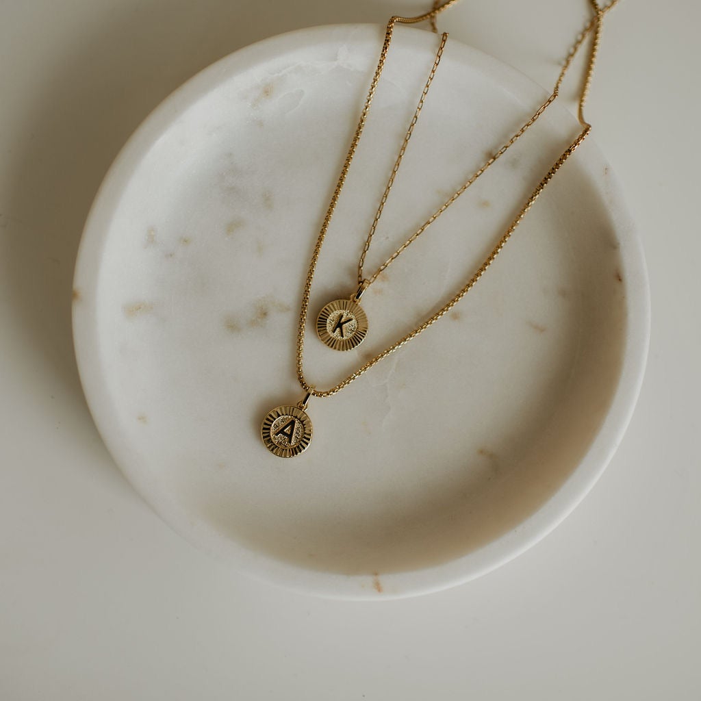 Circle Initial Necklace