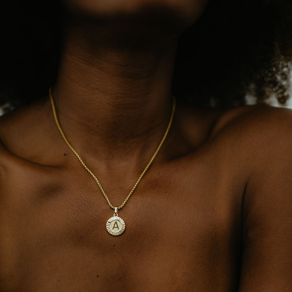 Circle Initial Necklace