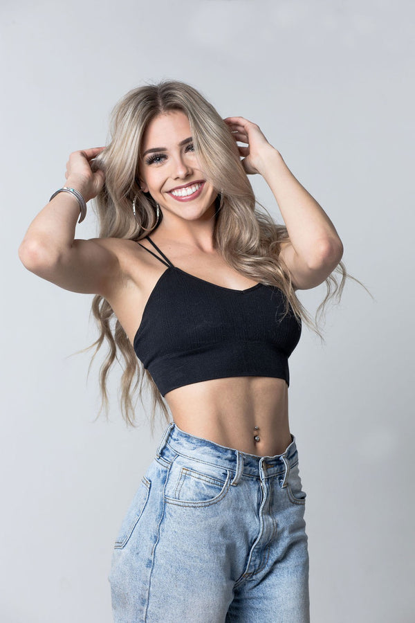 Criss Cross Ribbed Bralette