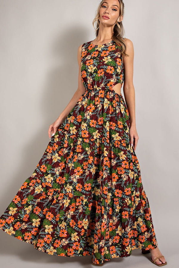 Floral Maxi - Brown
