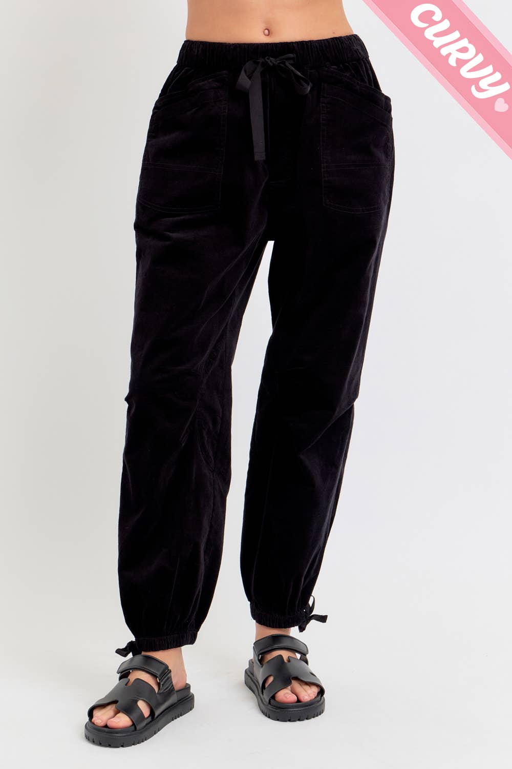 PLUS SIZE CORDUROY JOGGER