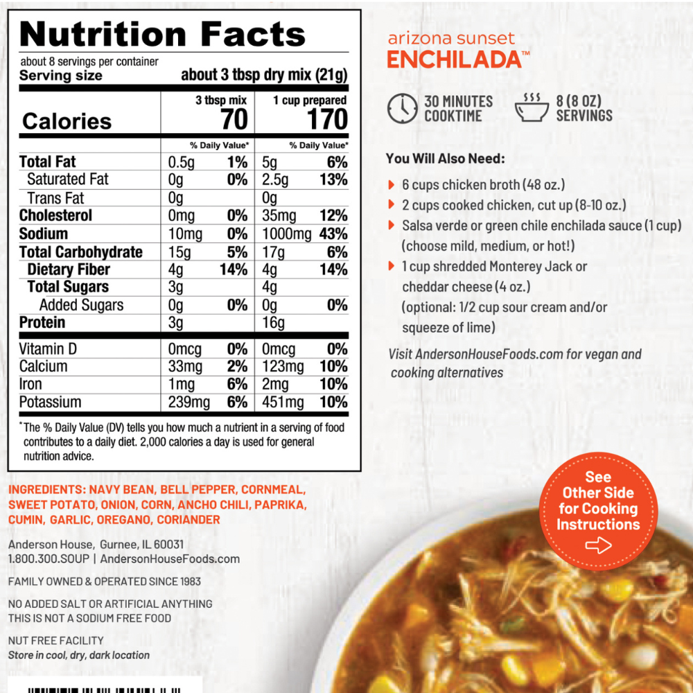 Arizona Sunset Enchilada Soup Mix