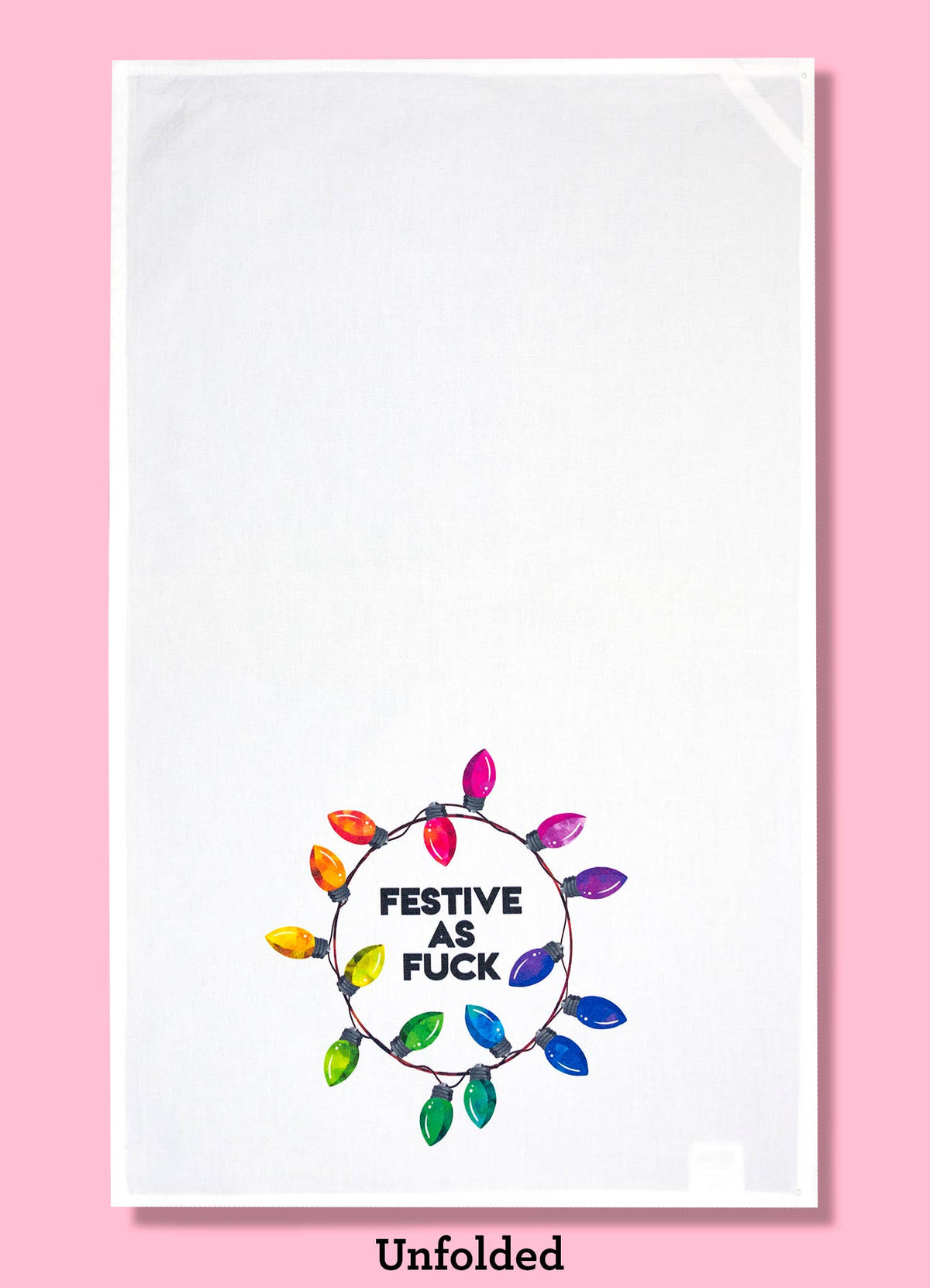 Festive as Fuck Tea Towel Four Pack | Funny Dishtowel