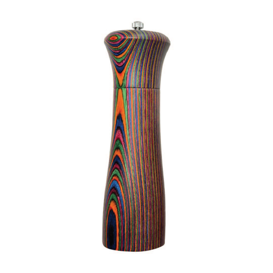 8" Rainbow Pakka Pepper Mill  - Contemporary