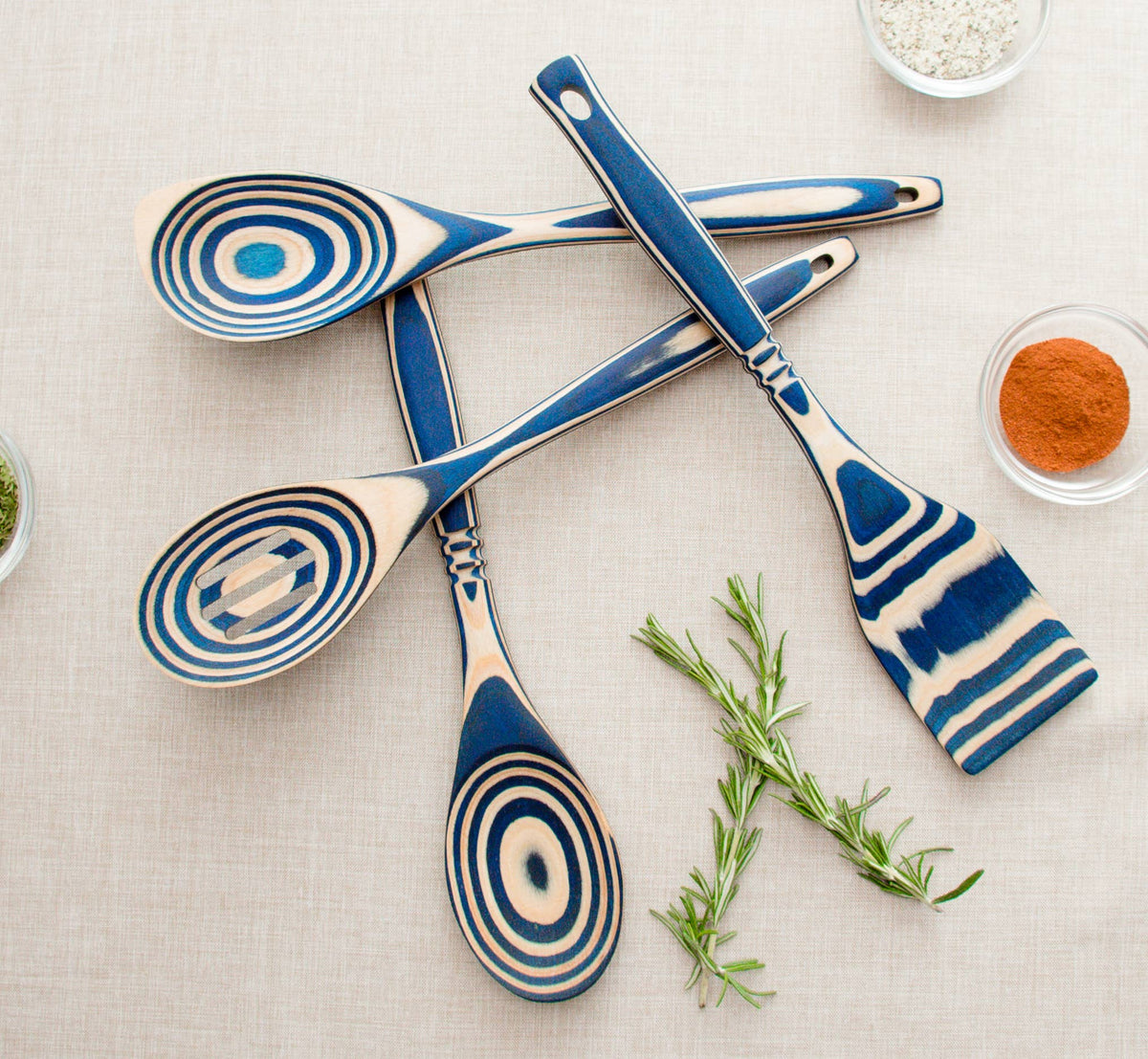 IB 12" Blue Pakka Wood Spatula