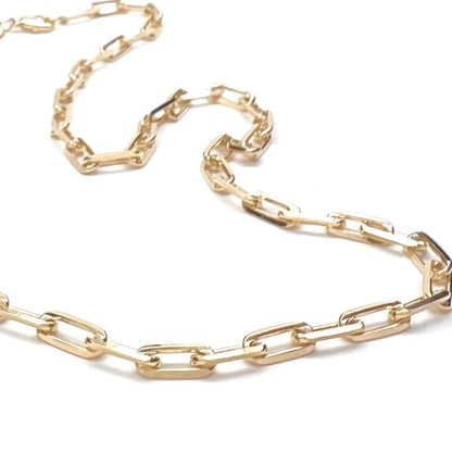 Paper Clip Chain Necklace- 14k Gold Filled - 18"