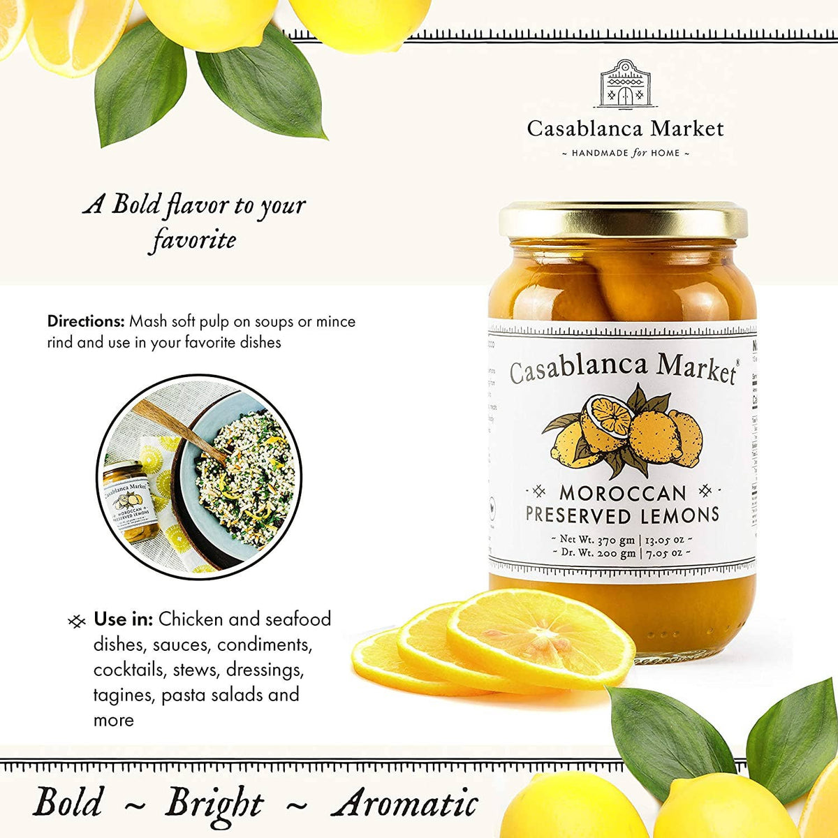 Casablanca Market Preserved Lemons - Small