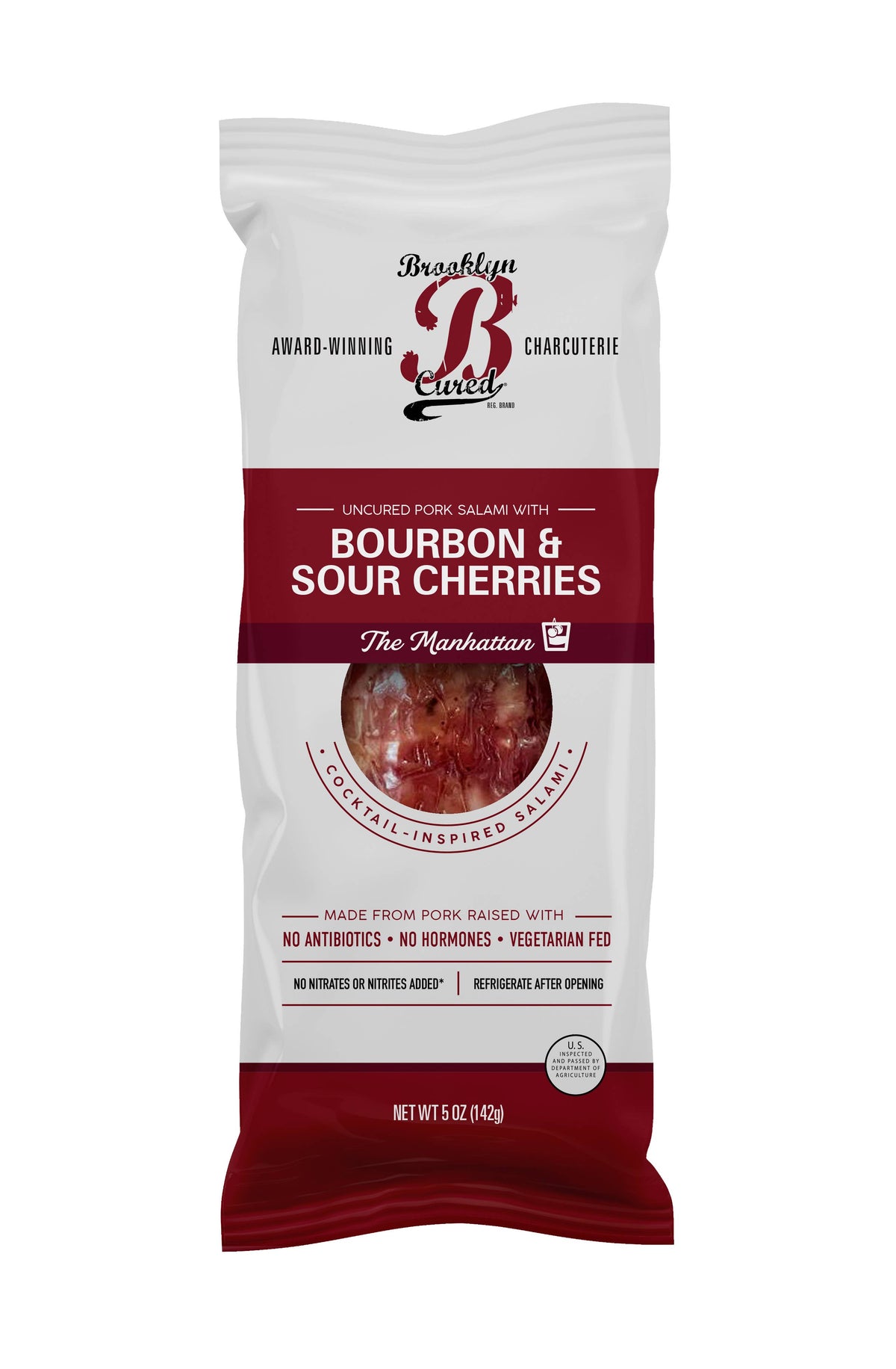 Pork Salami with Bourbon and Sour Cherries (The Manhattan)