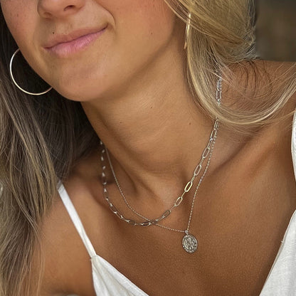 Paper Clip Chain Necklace- 14k Gold Filled - 18"