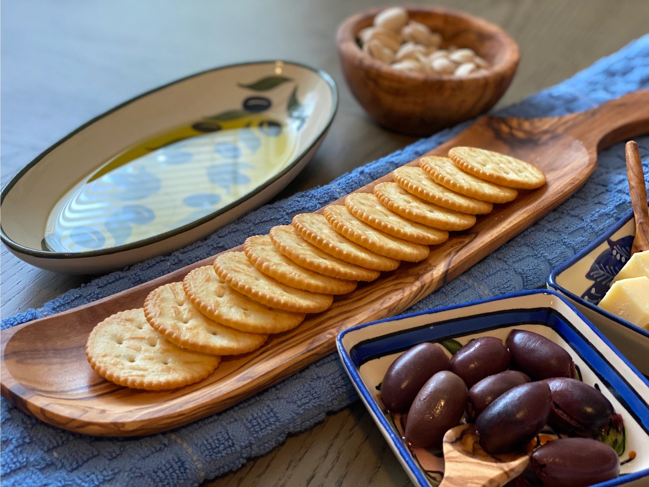 Olive Wood Cracker Tray