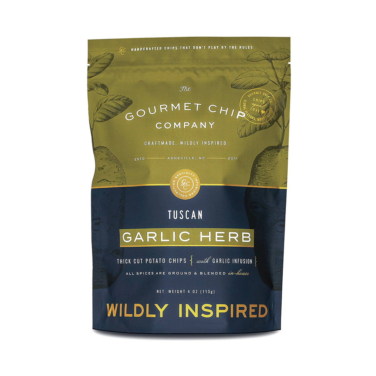 Tuscan Garlic Herb Thick Cut Potato Chips -