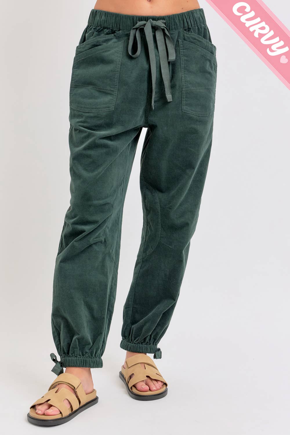 PLUS SIZE CORDUROY JOGGER