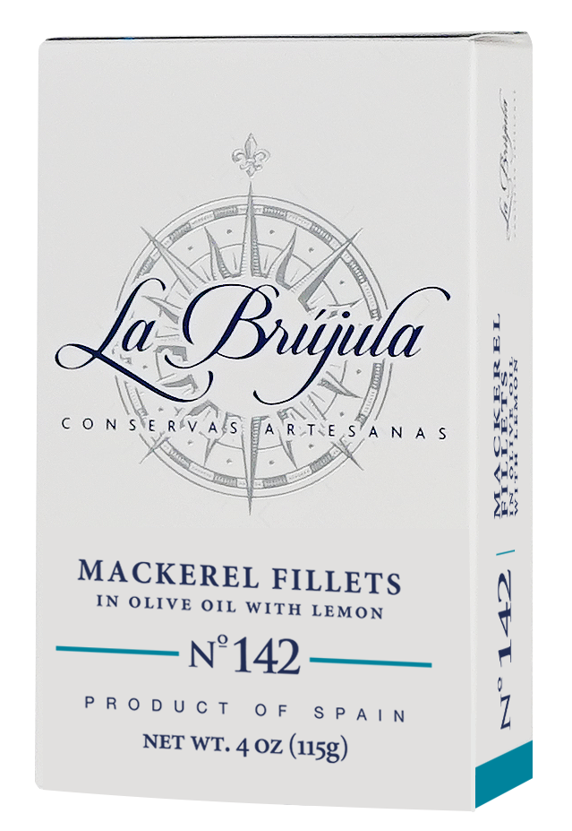 La Brujula Mackerel Fillets with Lemon - 4.1oz tin