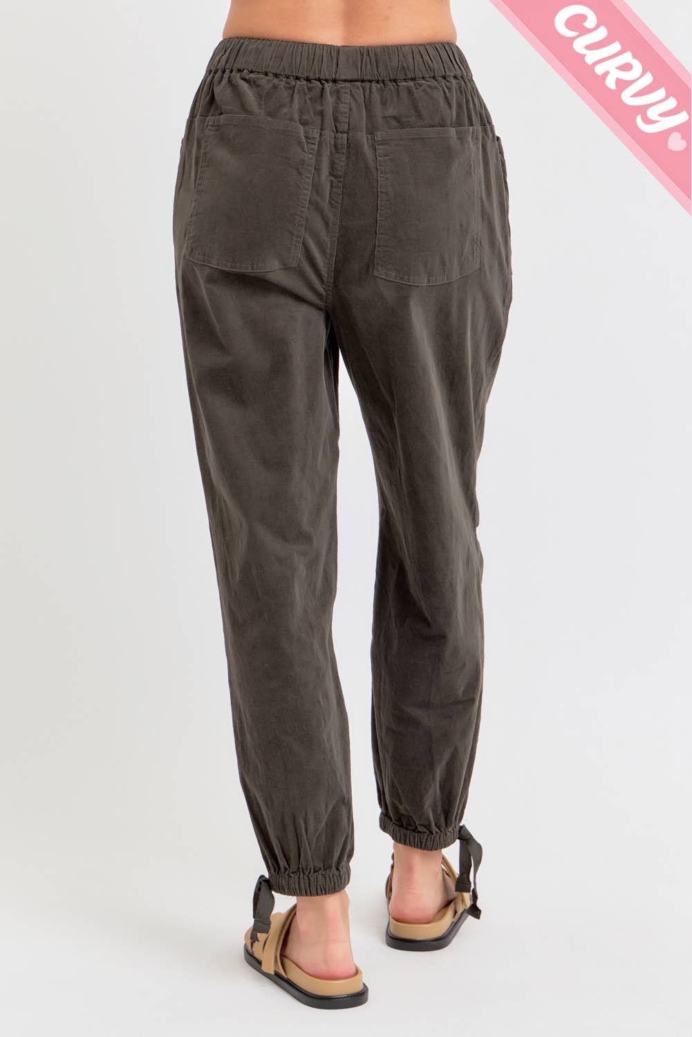 PLUS SIZE CORDUROY JOGGER